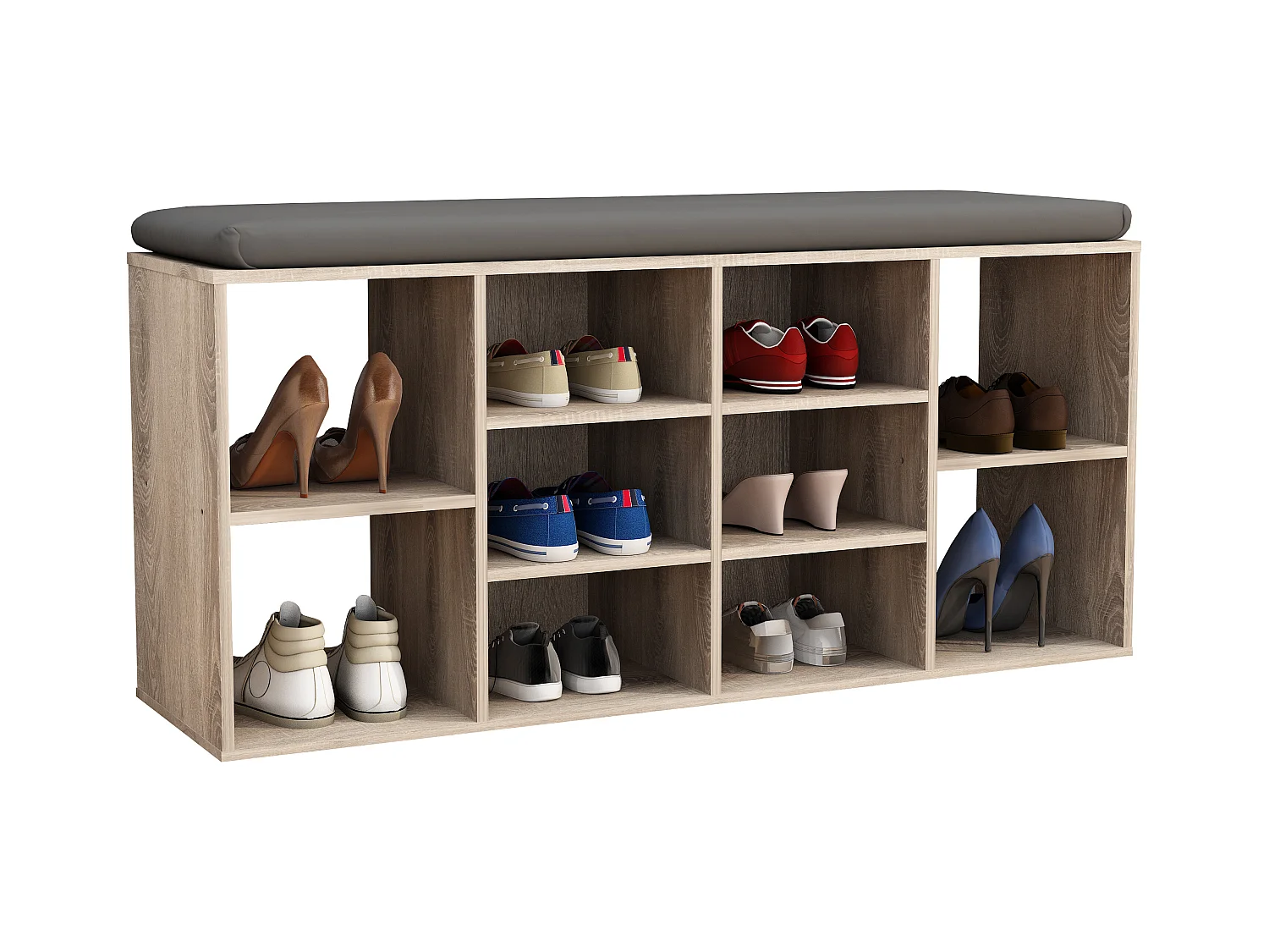 Shoe Shelf Hinsol Sonoma Oak H. 50 x W. 104 x D. 30 cm