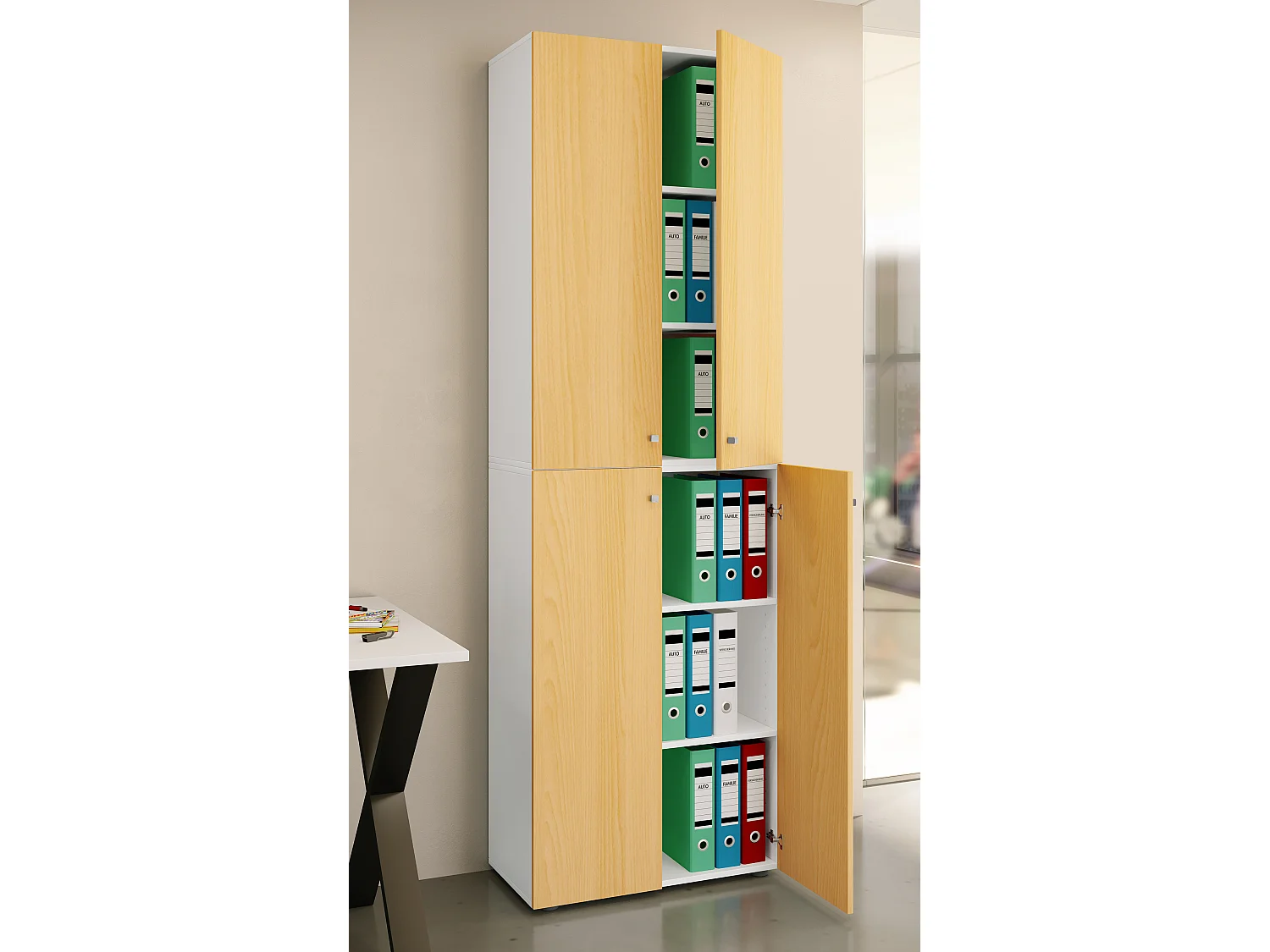 Büroschrank Bücher Ordner Aktenschrank Lona 6fach