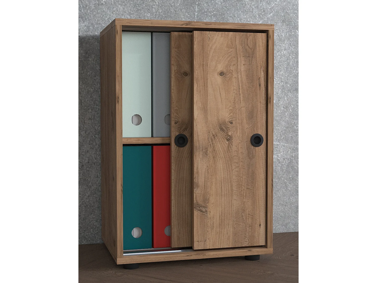 Office cabinet Ulas Honey oak H. 74 x W. 49 x D. 38 cm
