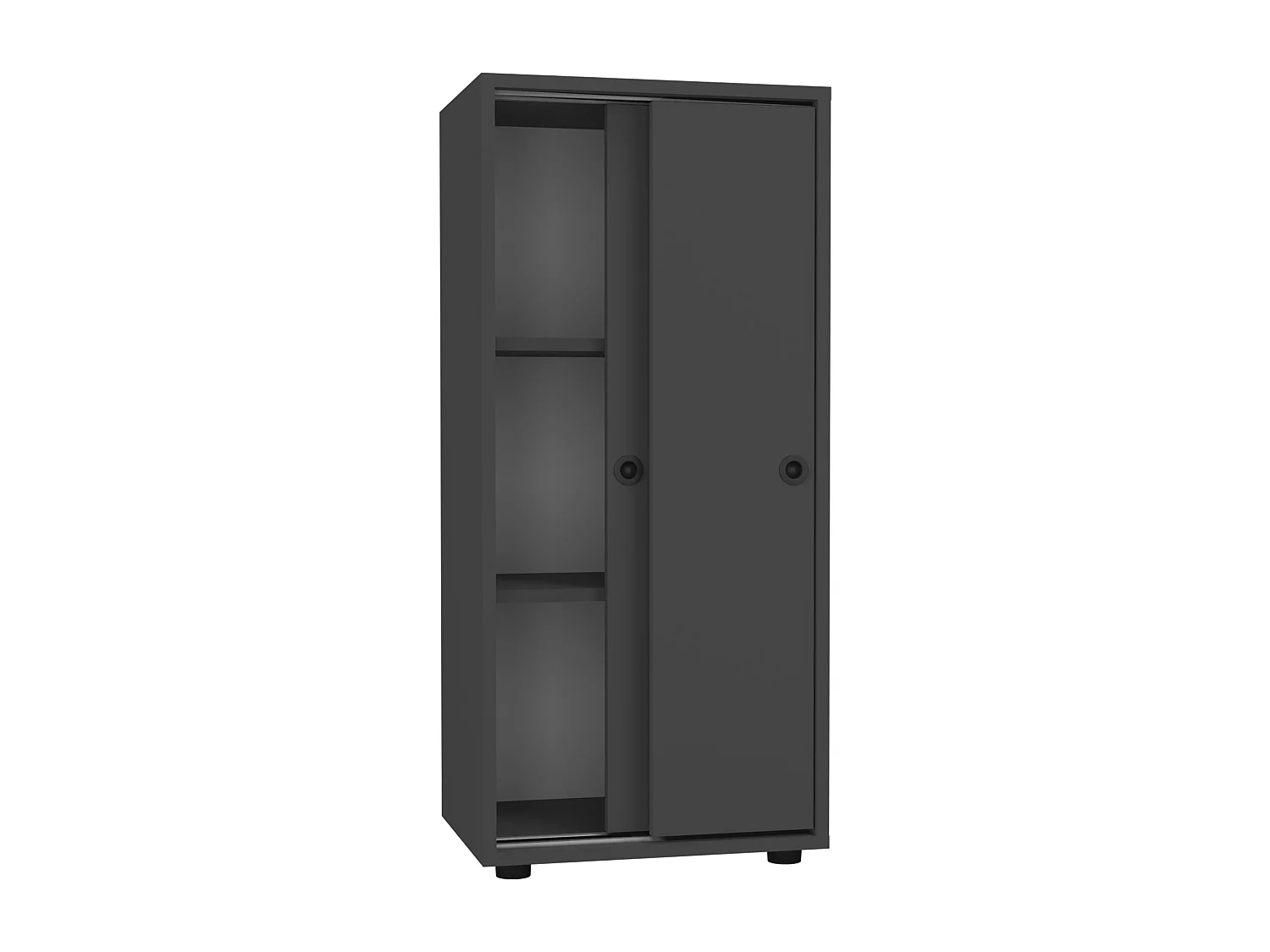 Office cabinet Ulas Anthracite H. 109 x W. 49 x D. 38 cm