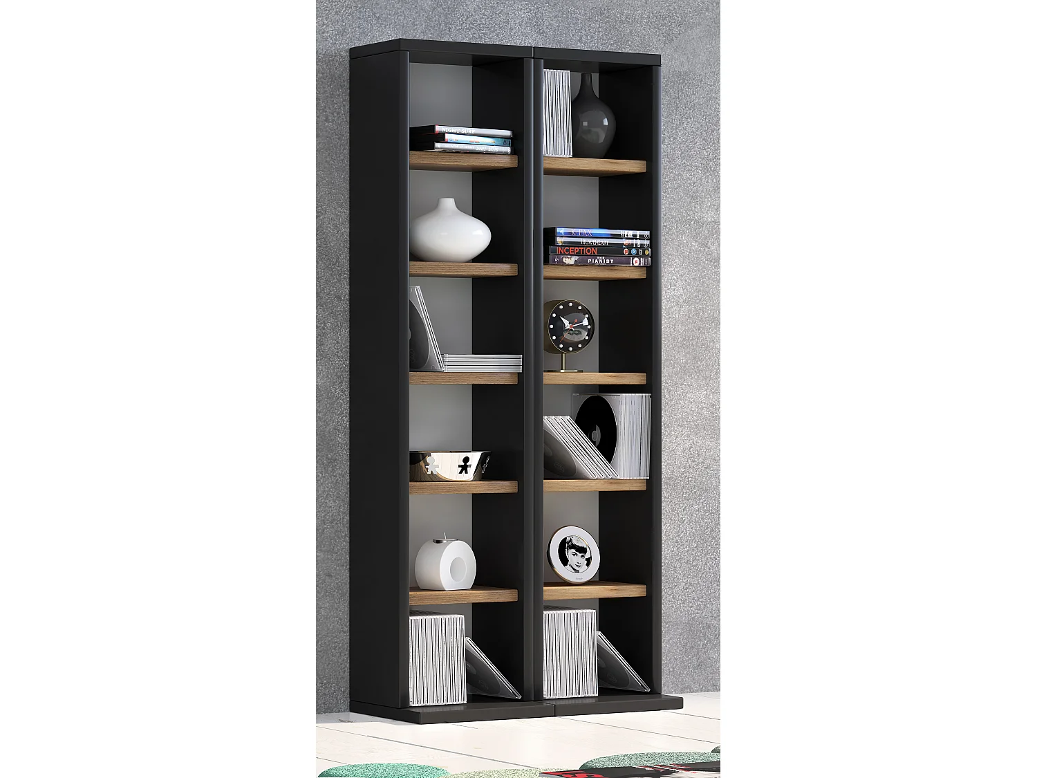 Holz CD DVD Stand Regal Schrank Ständer Milano