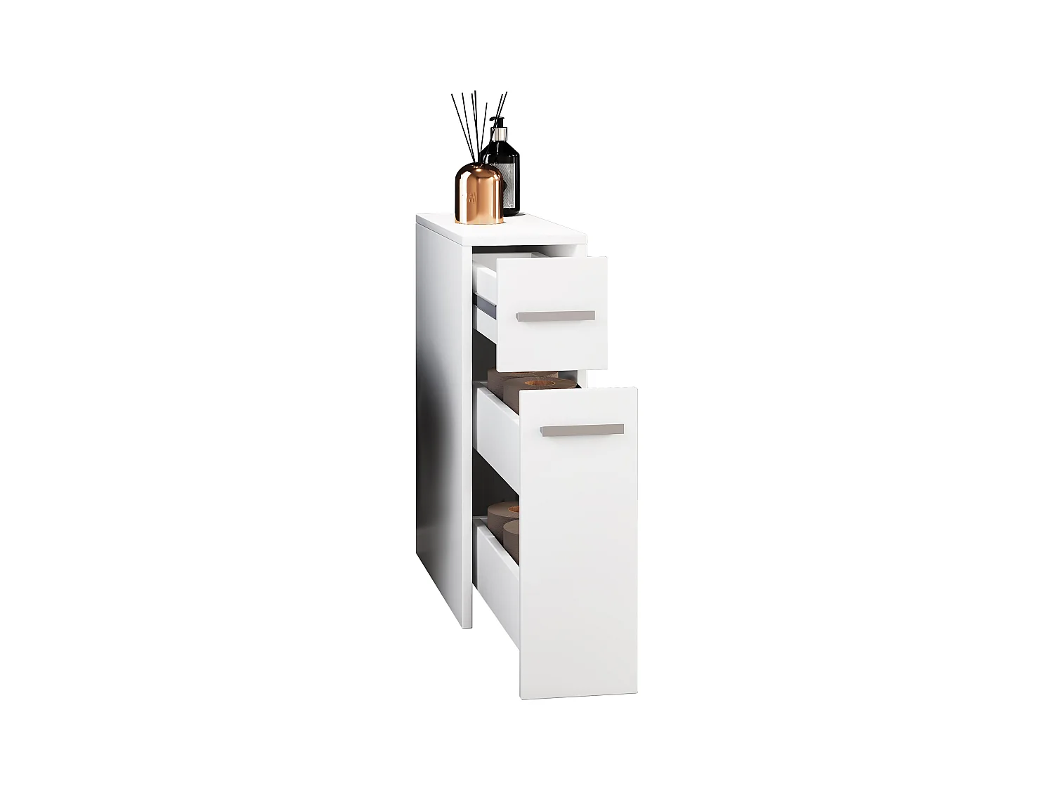 Bathroom furniture Midischrank Zalo White H. 61 x W. 20 x D. 45 cm