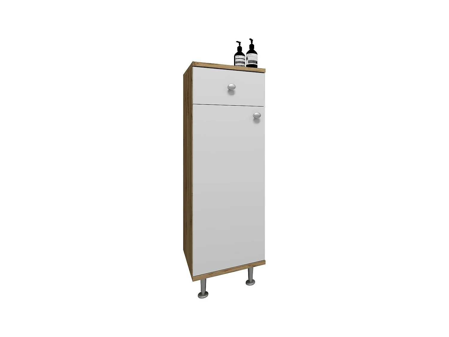 Bathroom furniture Midischrank Nilosi Honey oak / White H. 95 x W. 30 x D. 30 cm