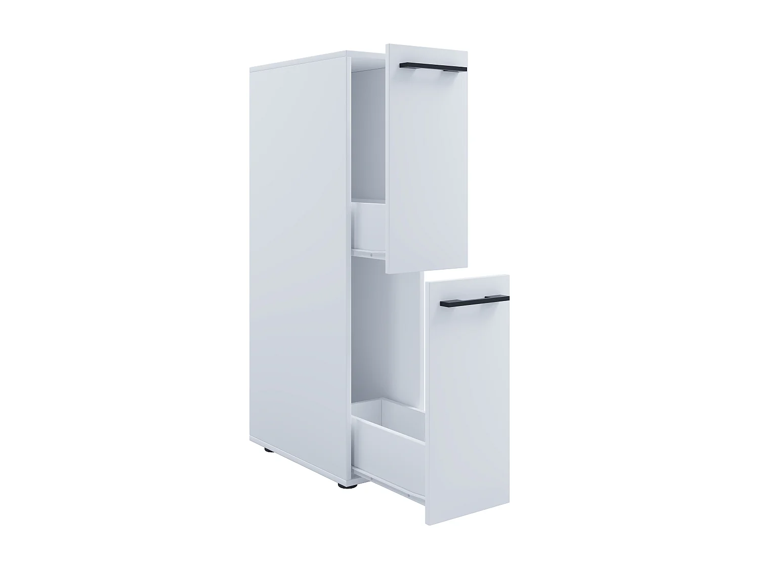 Armário de nicho para móveis de banheiro VCM | Dimensões: A. 110 x L. 25 x P. 50 cm | 2 gavetas - Sadilo L (Branco)