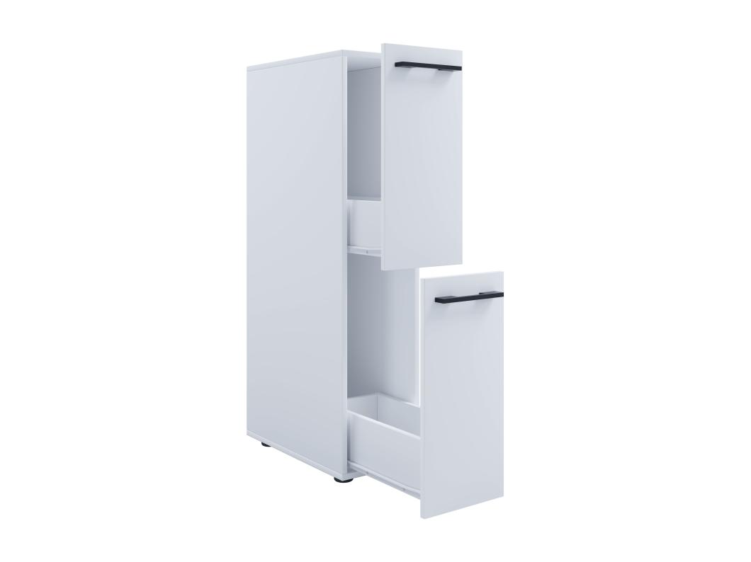 Armário de nicho para móveis de casa de banho VCM | dimensões: A. 110 x L. 25 x P. 50 cm | 2 gavetas - Sadilo L (branco)