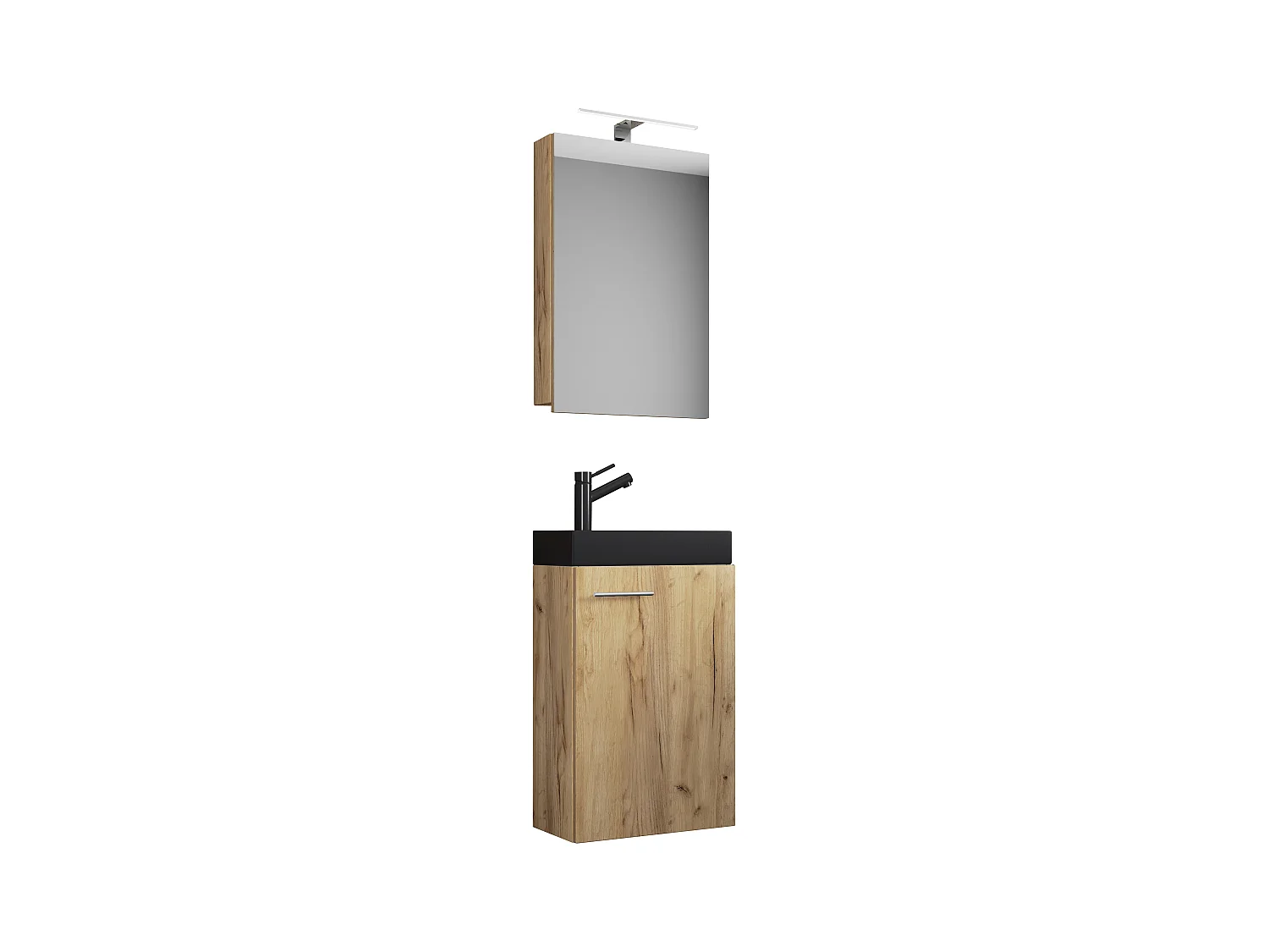 Bathroom furniture washbasin Slito Honey oak H. 130 x W. 41 x D. 22 cm