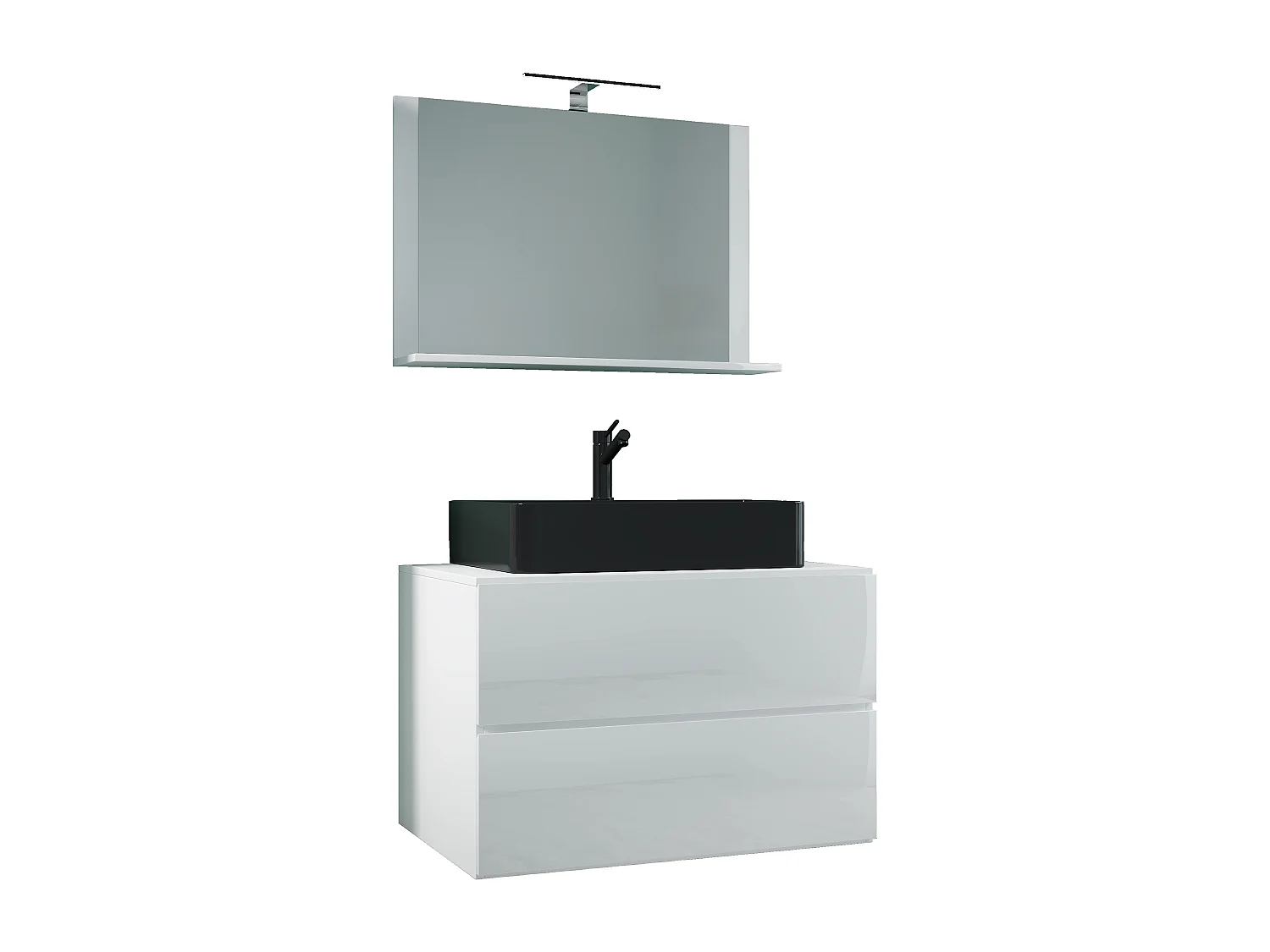 3-tlg Waschtisch Badmöbel Lendas 80 cm M Schublade