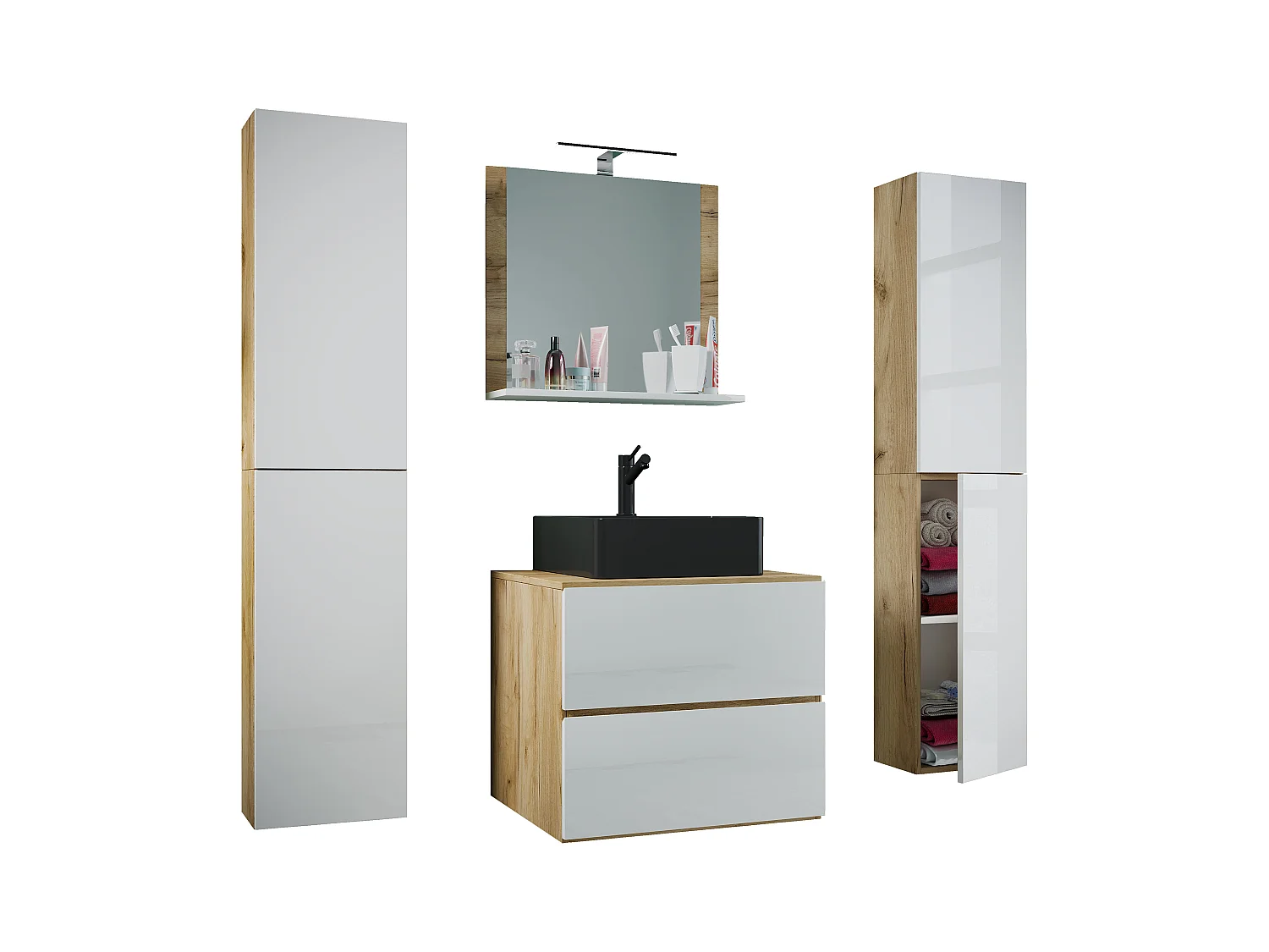 5 pcs. lavabo salle de bain 60 cmLendas XL
