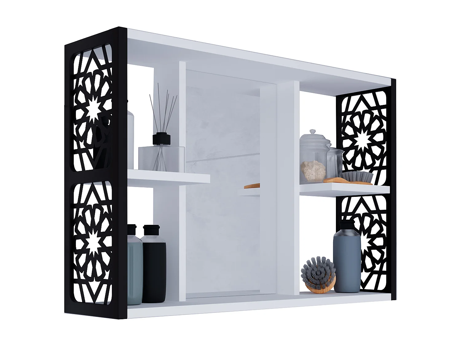 Holz Badmöbel Spiegelschrank Spiegel Bamela 46x82