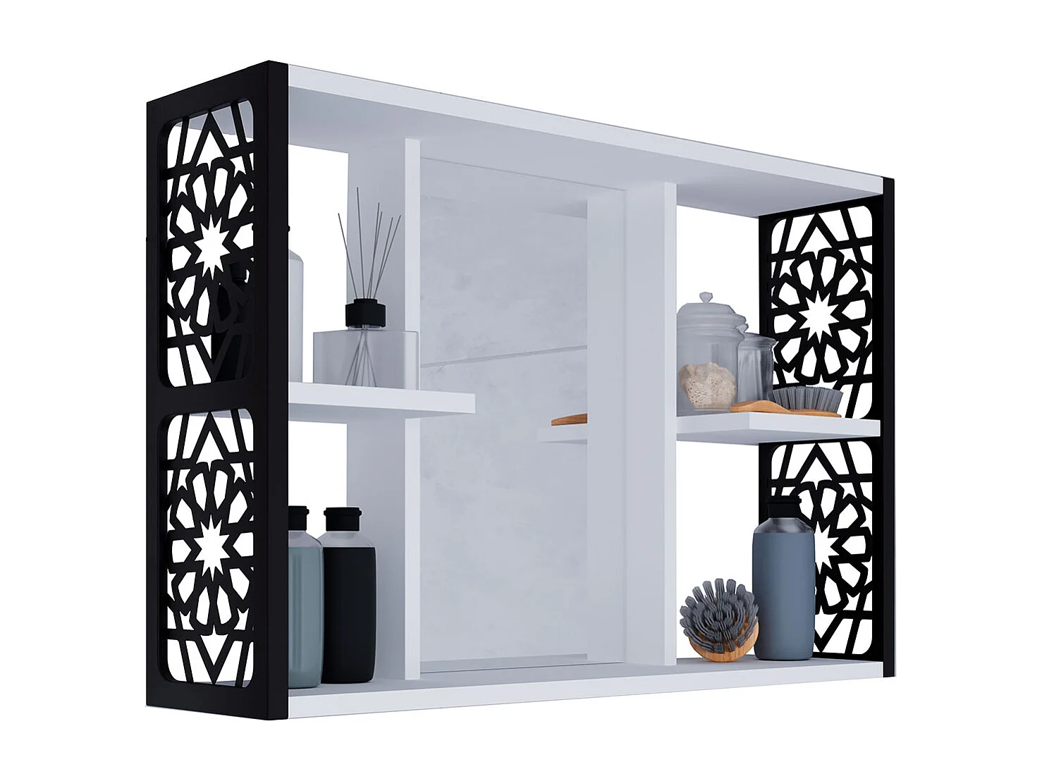 Holz Badmöbel Spiegelschrank Spiegel Bamela 46x82