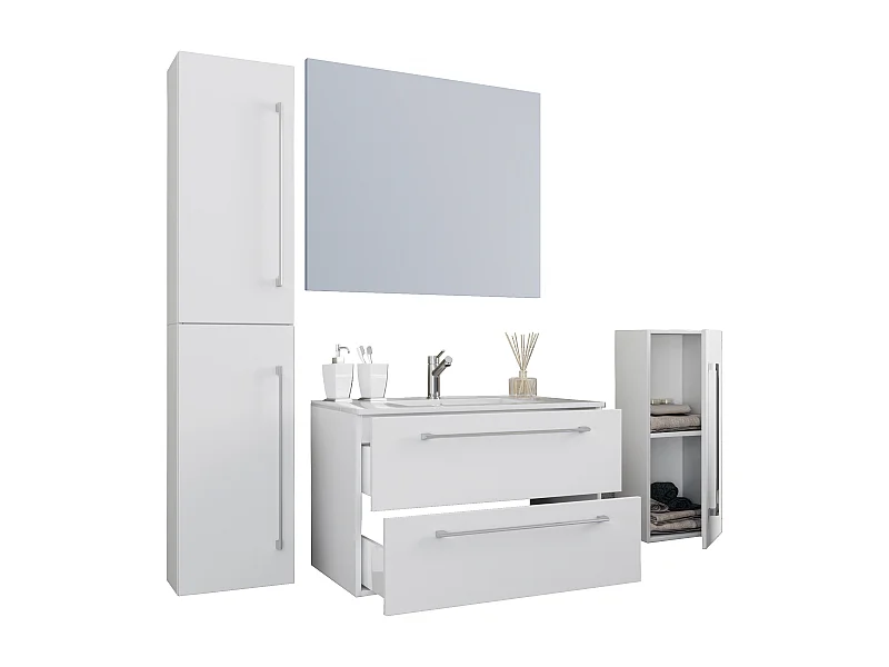 5-tlg. Waschplatz Waschtisch Badinos Schublade SP