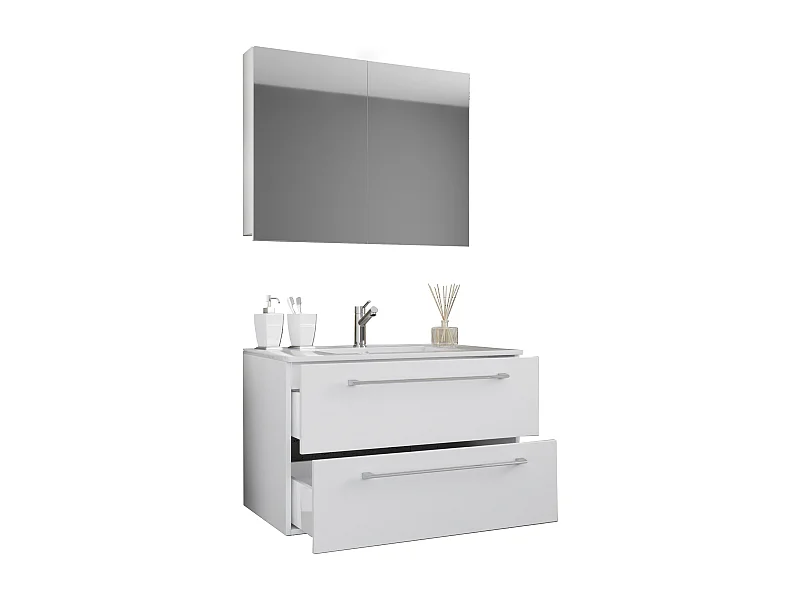 3-tlg. Waschplatz Waschtisch Badinos Schublade SC