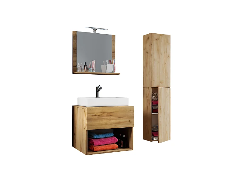 4-tlg. Waschplatz Waschtisch Badblock Lendas II