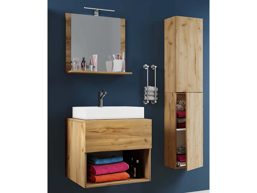 Bathroom furniture washbasin Lendas Honey oak 0