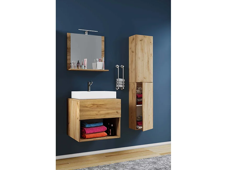 Bathroom furniture washbasin Lendas Honey oak 0