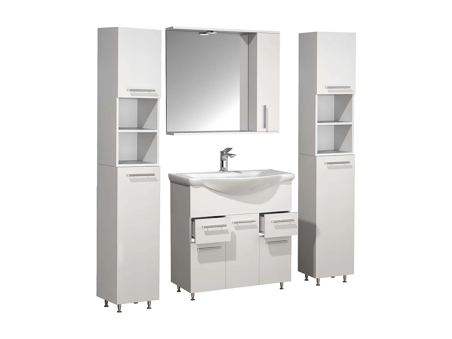 5-tlg. Waschplatz Waschtisch Schubladen Lisalo XL