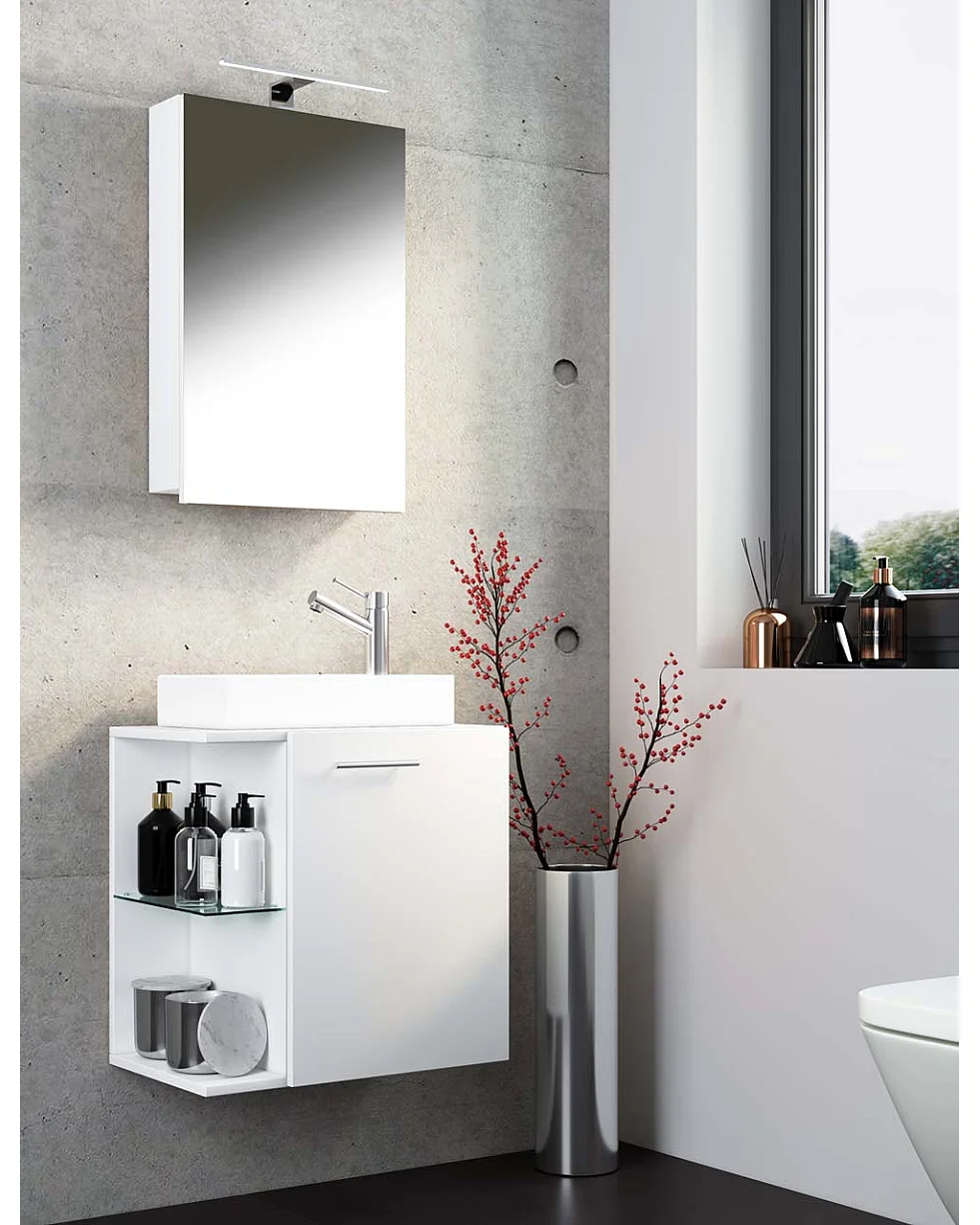 Lavabo de muebles de baño Hausa Blanco AL. 122 x AN. 52 x P. 34 cm