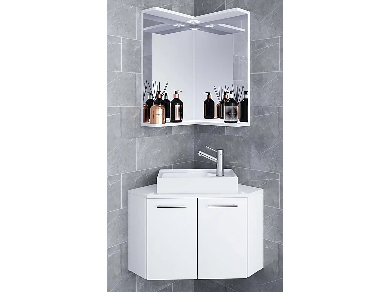 Bathroom furniture washbasin Vilosa White H. 95 x W. 50 x D. 50 cm