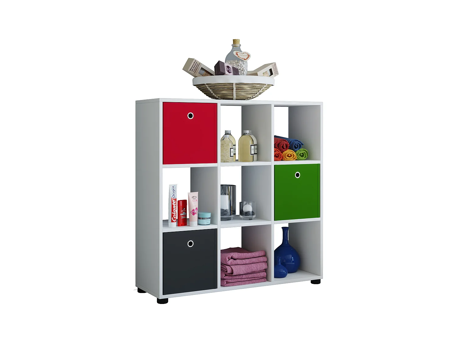 Bathroom furniture Midischrank Benos White H. 93 x W. 90 x D. 30 cm
