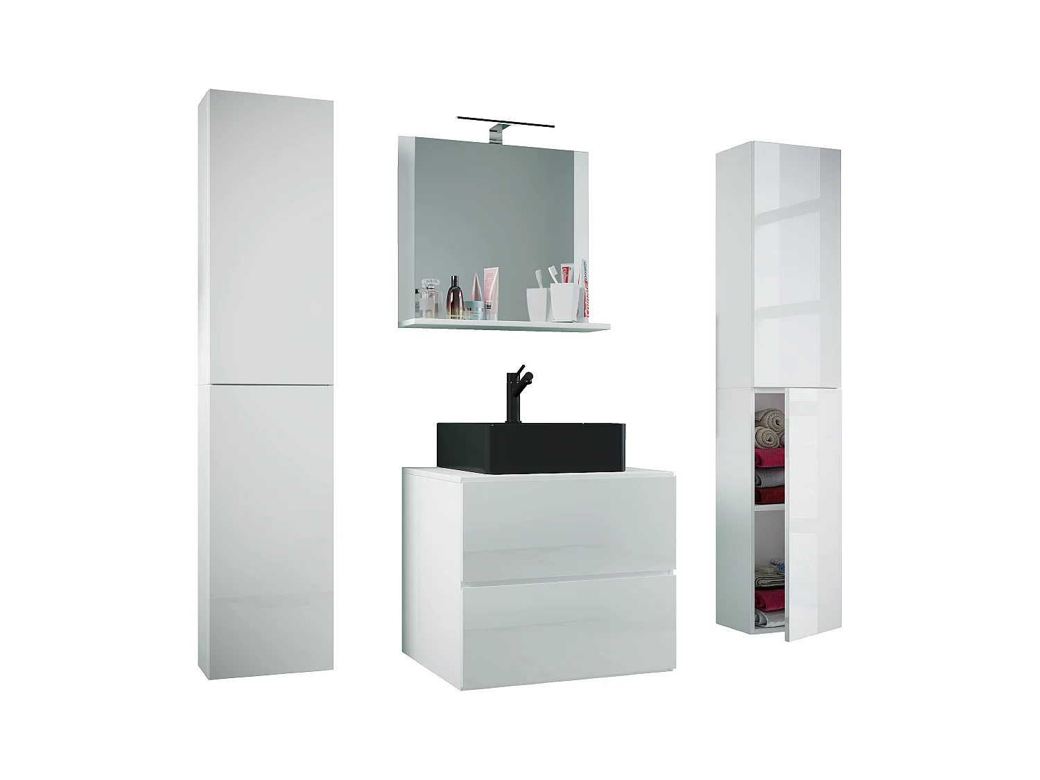 5 pcs. lavabo salle de bain 60 cmLendas XL