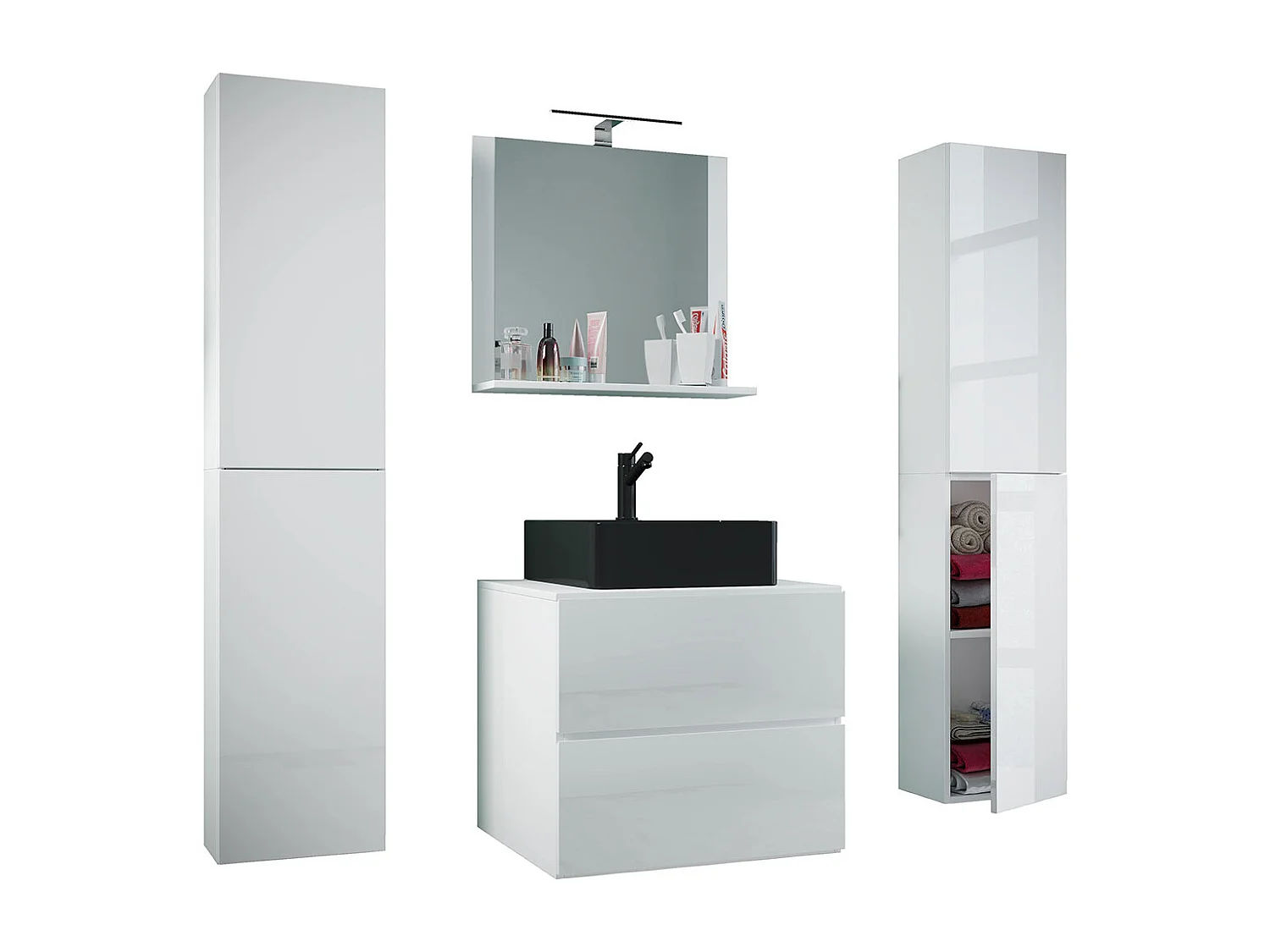 5 pcs. lavabo salle de bain 60 cmLendas XL