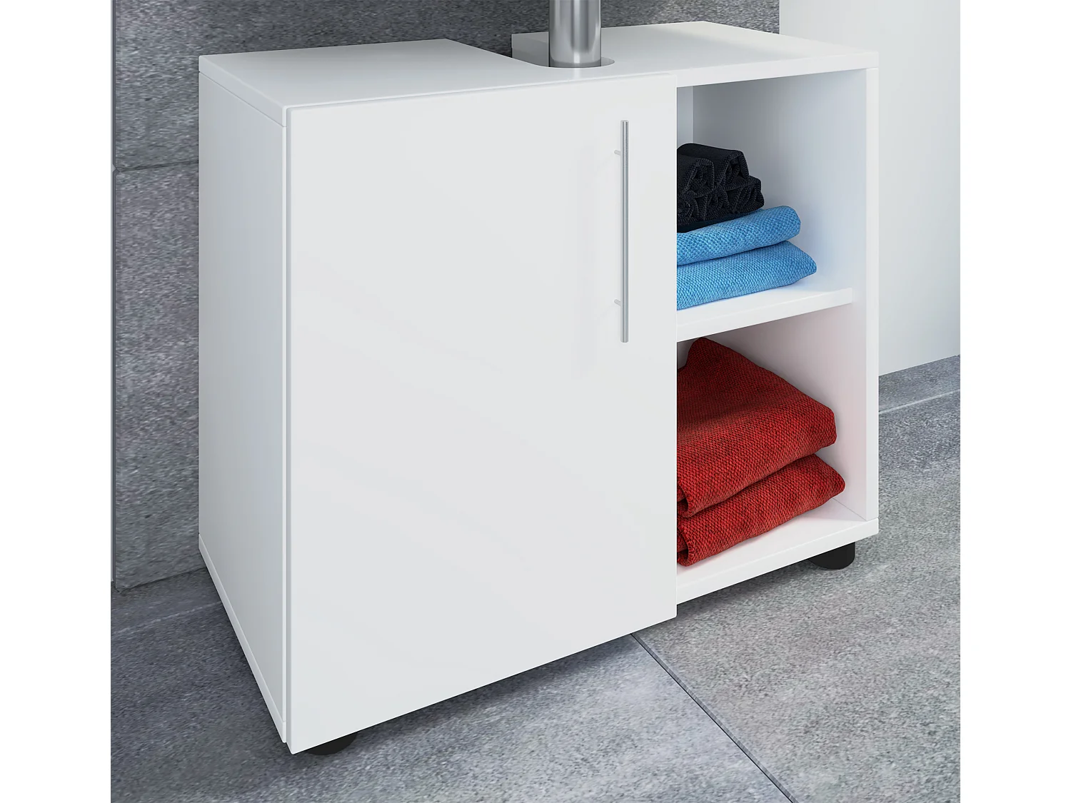 Mobiliário de banheiro armário de lavatório Flandu Branco A. 51 x L. 60 x P. 30 cm