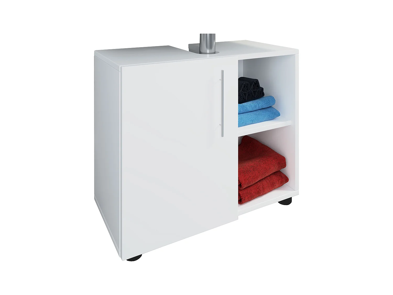 Bathroom furniture washbasin cabinet Flandu White H. 51 x W. 60 x D. 30 cm