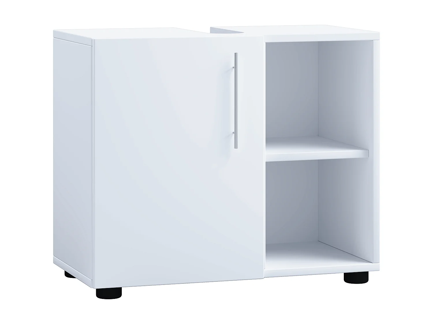 Bathroom furniture washbasin cabinet Flandu White H. 51 x W. 60 x D. 30 cm