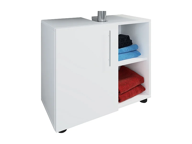 Bathroom furniture washbasin cabinet Flandu White H. 51 x W. 60 x D. 30 cm