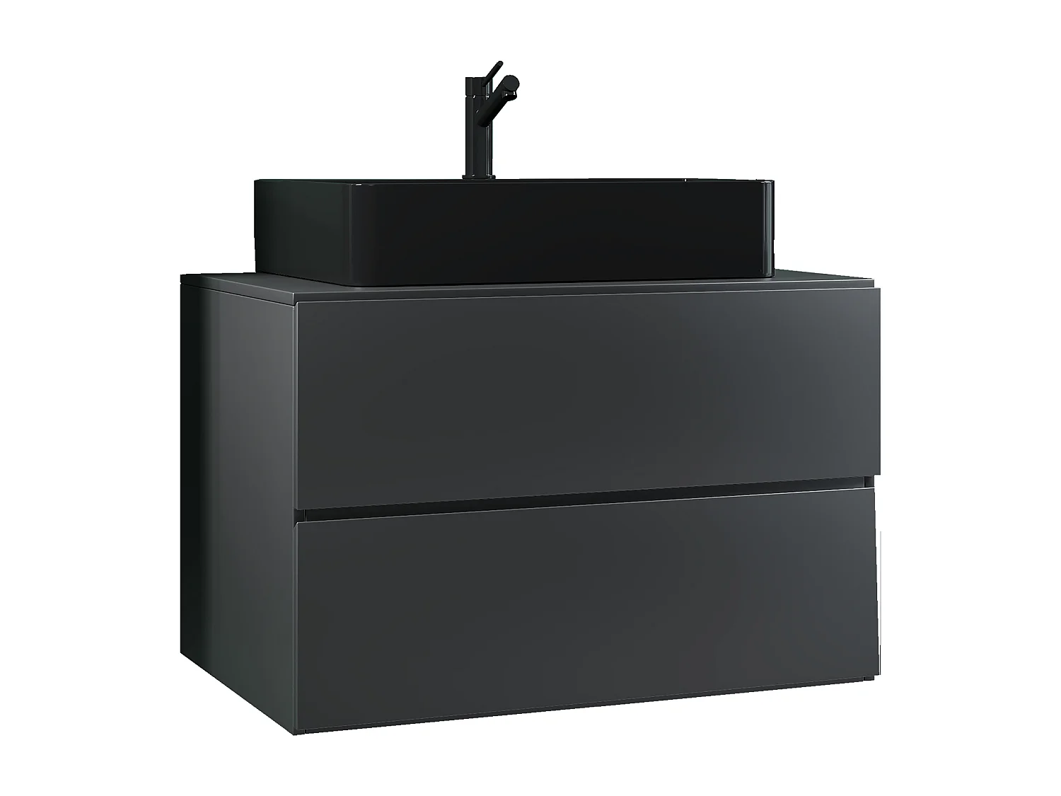 umywalka do mebli łazienkowych Lendas Antracyt W. 52 x S. 80 x G. 52 cm