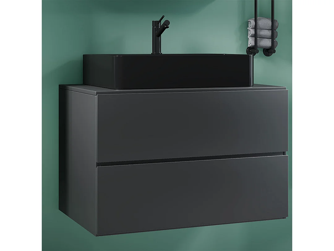 Bathroom furniture washbasin Lendas Anthracite H. 52 x W. 80 x D. 52 cm