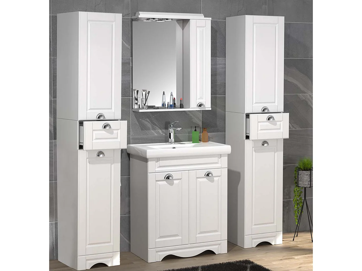 Bathroom furniture washbasin Casalo White H. 180 x W. 128 x D. 46 cm