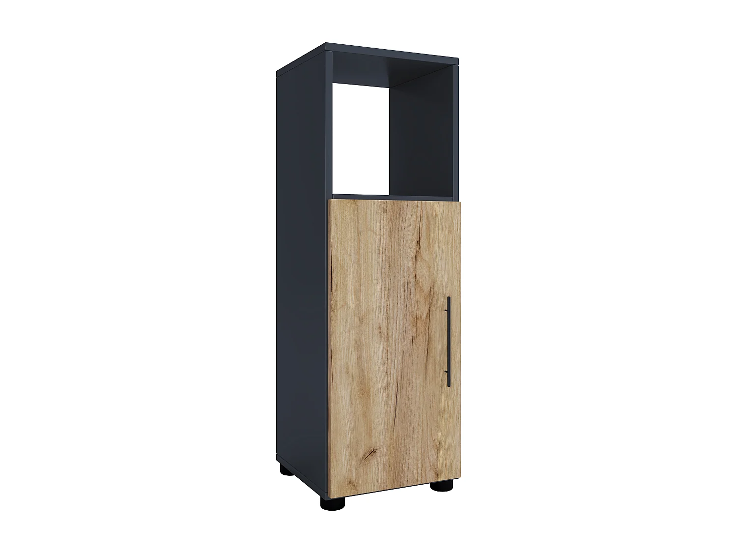 Bathroom furniture Midischrank Flandu Anthracite / honey oak H. 93 x W. 31 x D. 30 cm