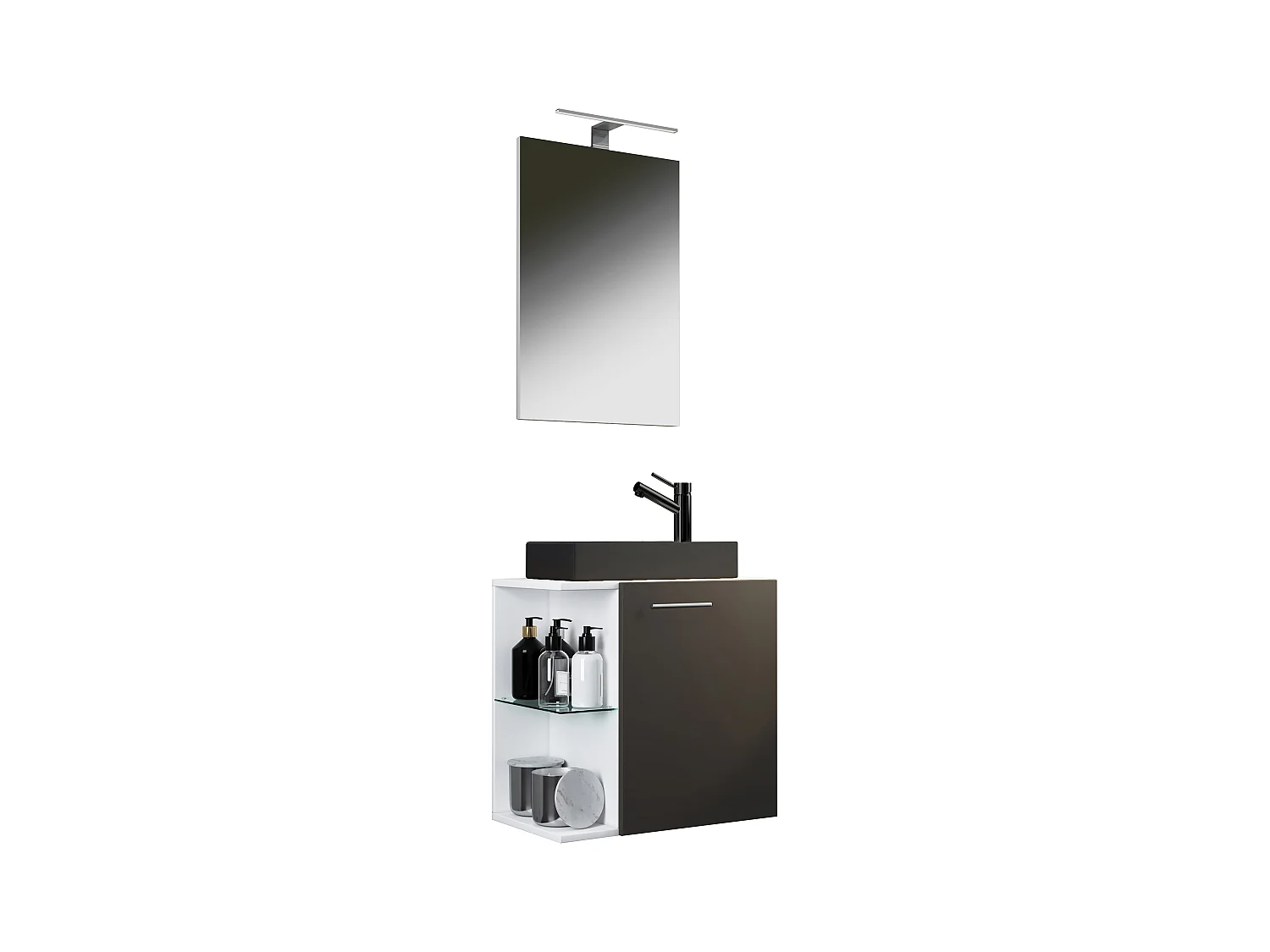3 pz lavabo Hausa armadietto a specchio