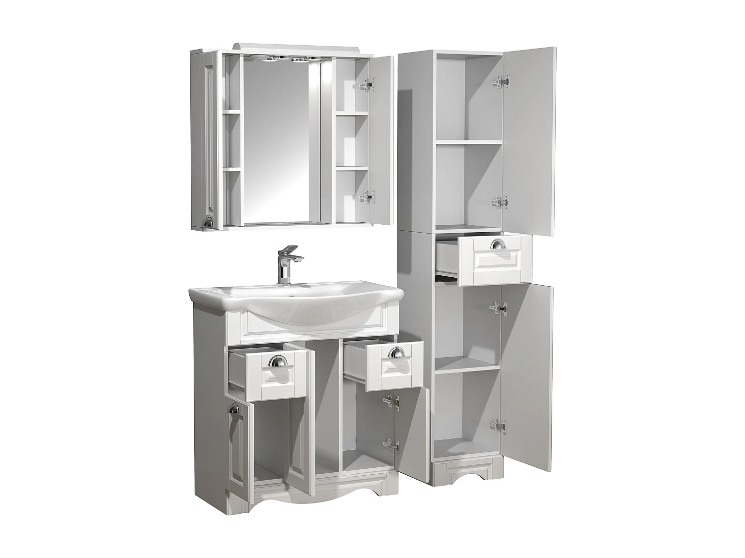 Bathroom furniture washbasin Casalo White H. 180 x W. 110 x D. 45 cm