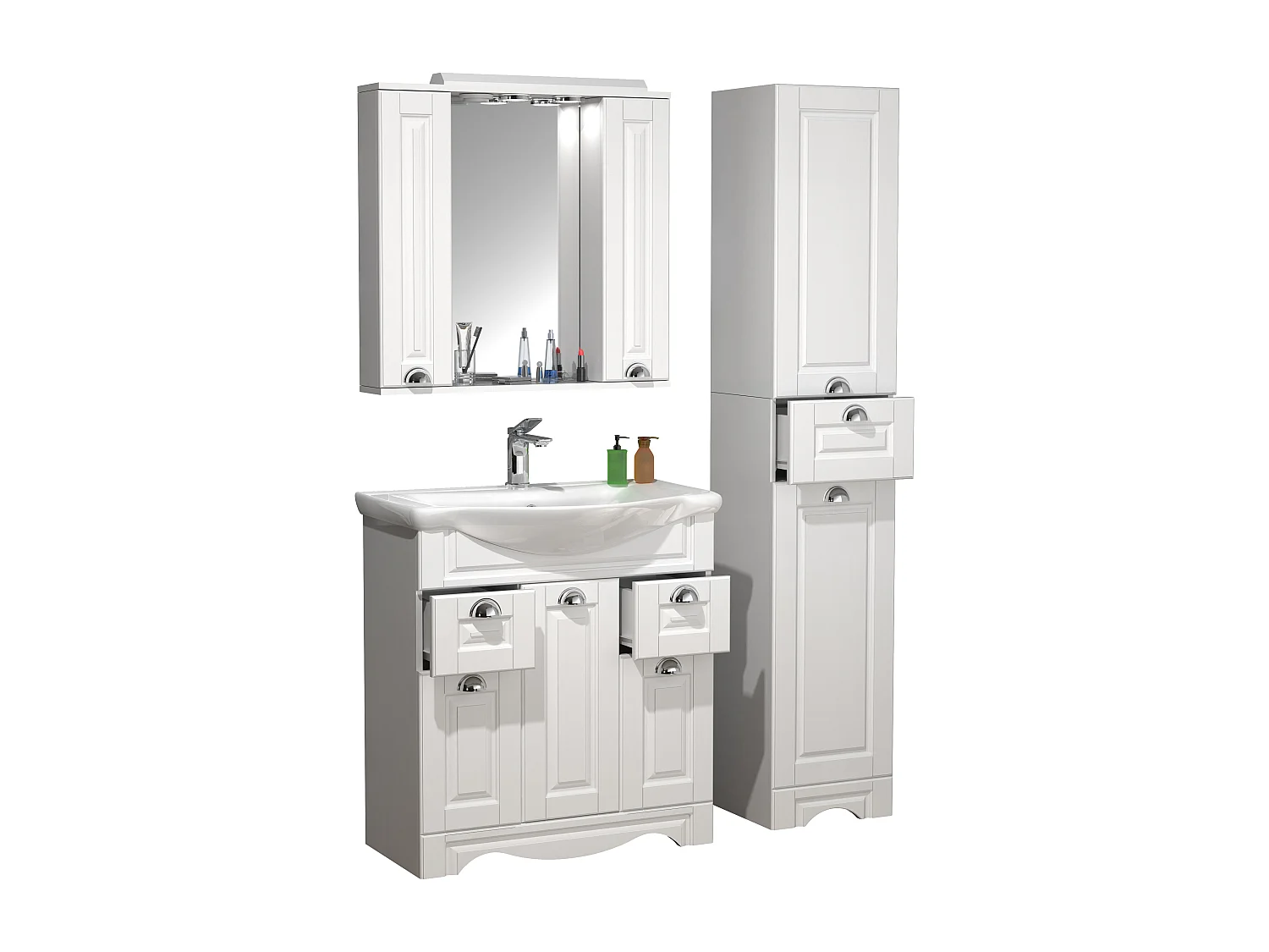 Bathroom furniture washbasin Casalo White H. 180 x W. 110 x D. 45 cm