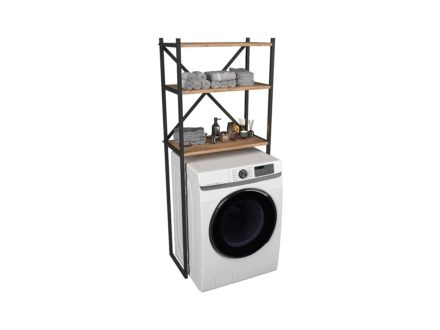 Bathroom furniture washing machine cabinet Insasi Honey oak 0