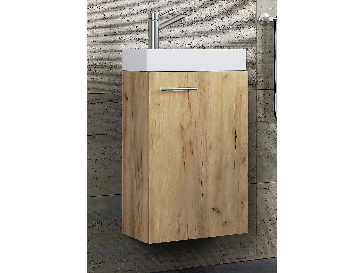 2-tlg. Gäste WC Waschplatz Waschtisch schmal Slito