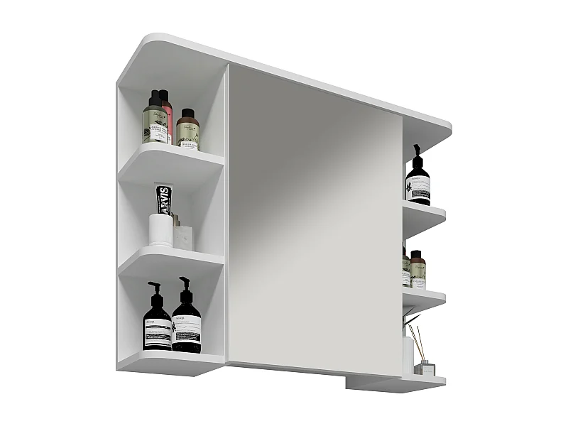 Holz Badmöbel Spiegelschrank Spiegel Ablage Nilosi