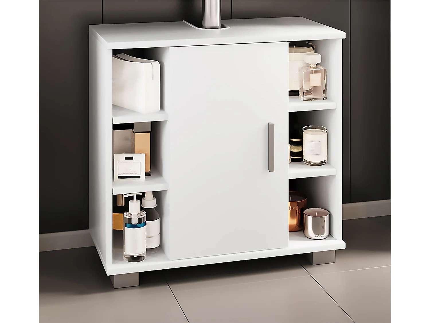 Mobiliário de banheiro armário de lavatório Zalo Branco A. 58 x L. 60 x P. 30 cm