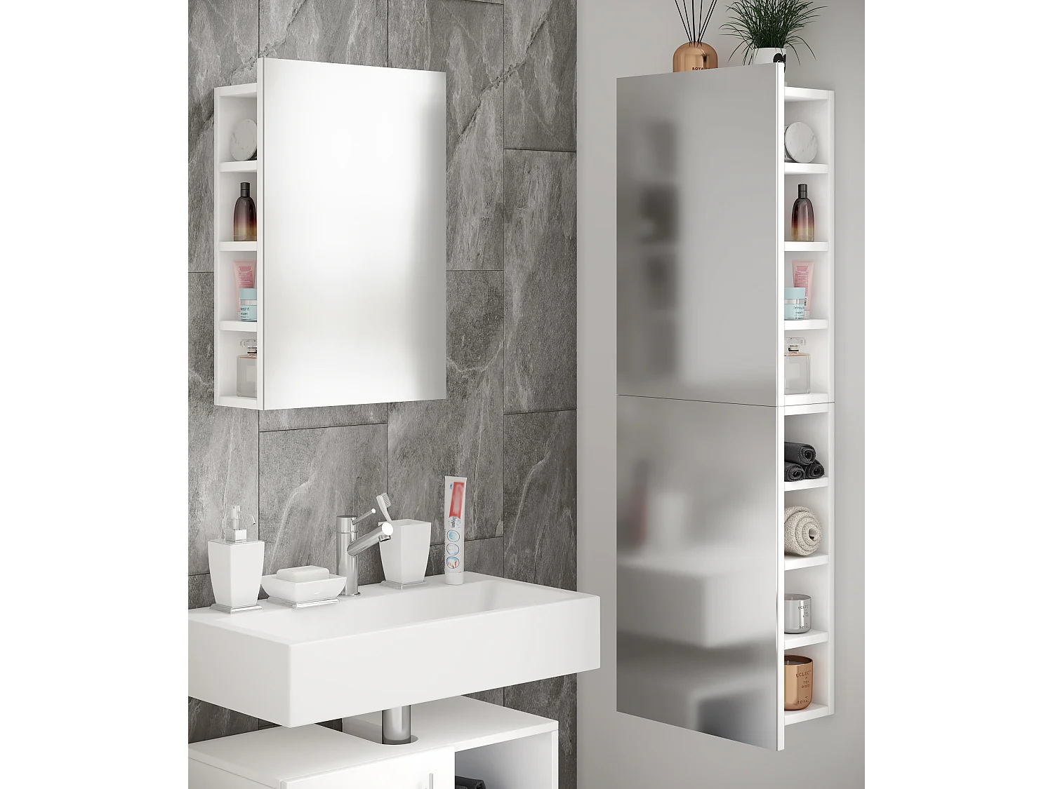 Badmöbel Spiegelschrank Spiegel Flandu L