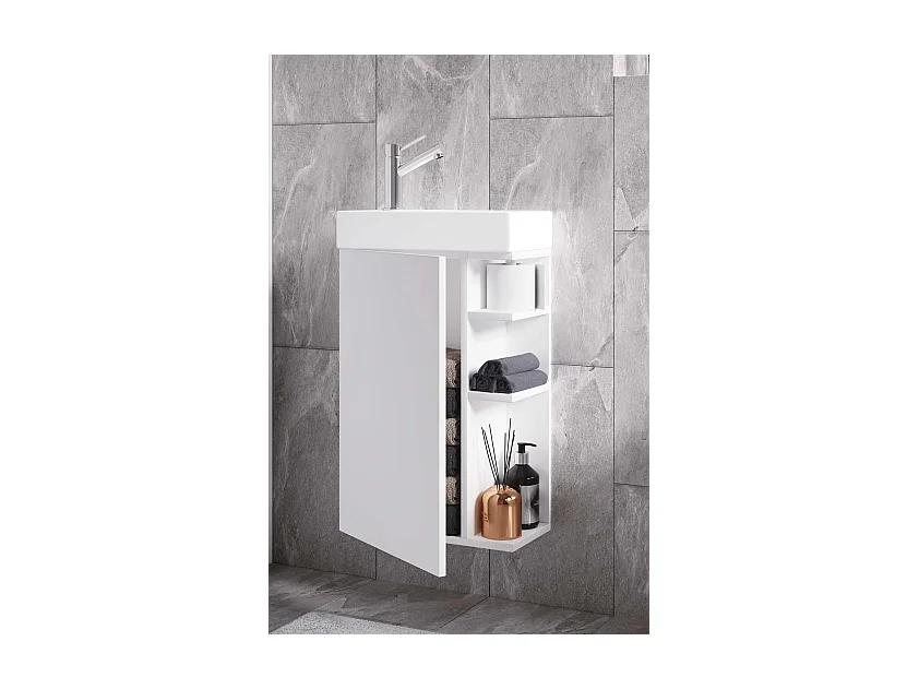 Bathroom furniture washbasin Lumia White H. 70 x W. 40 x D. 22 cm