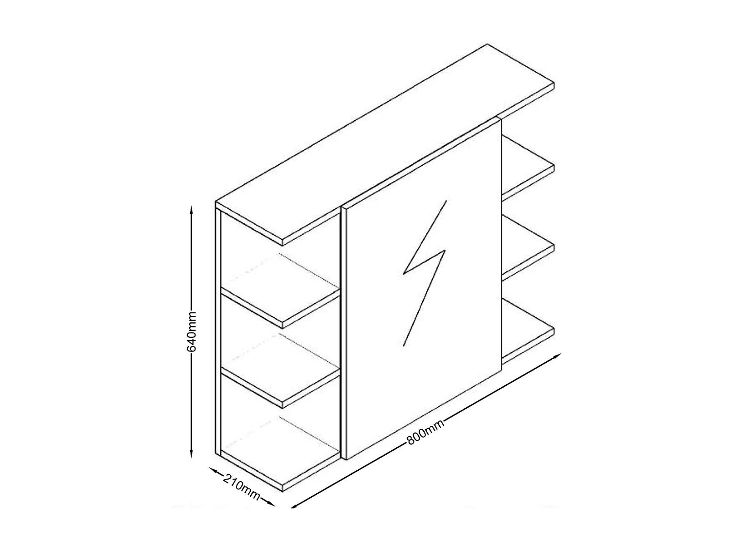 Specchio armadietto scaffale specchio bagno Zalo