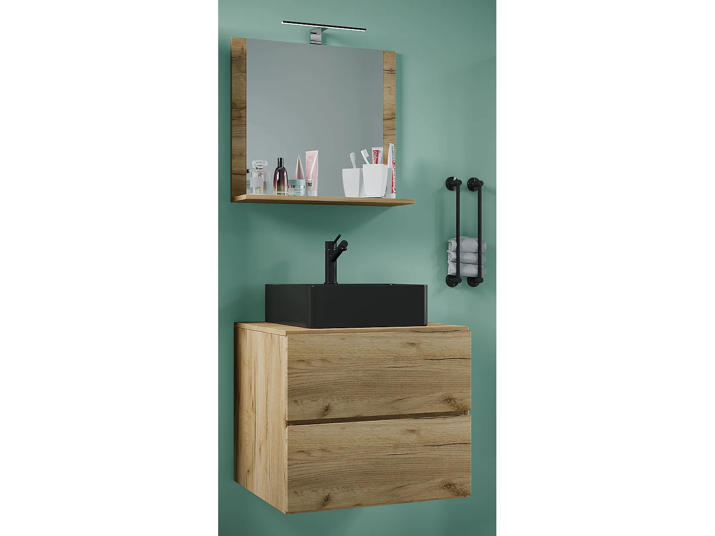 3 szt umywalka meble łazienkowe Lendas 60 cm M