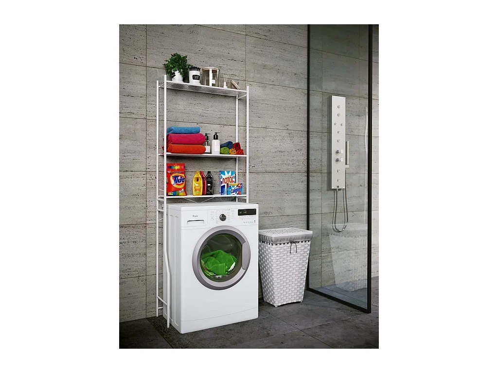 Bathroom furniture washing machine cabinet Tubas White 0