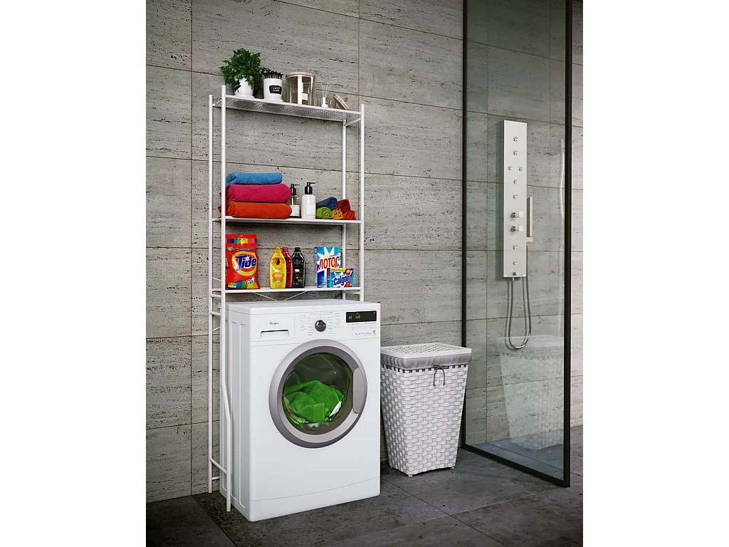 Bathroom furniture washing machine cabinet Tubas White 0