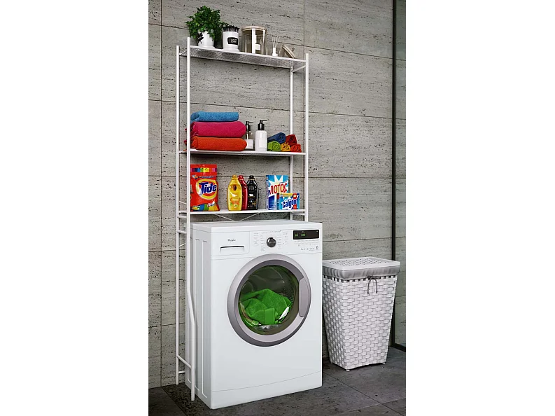Bathroom furniture washing machine cabinet Tubas White 0