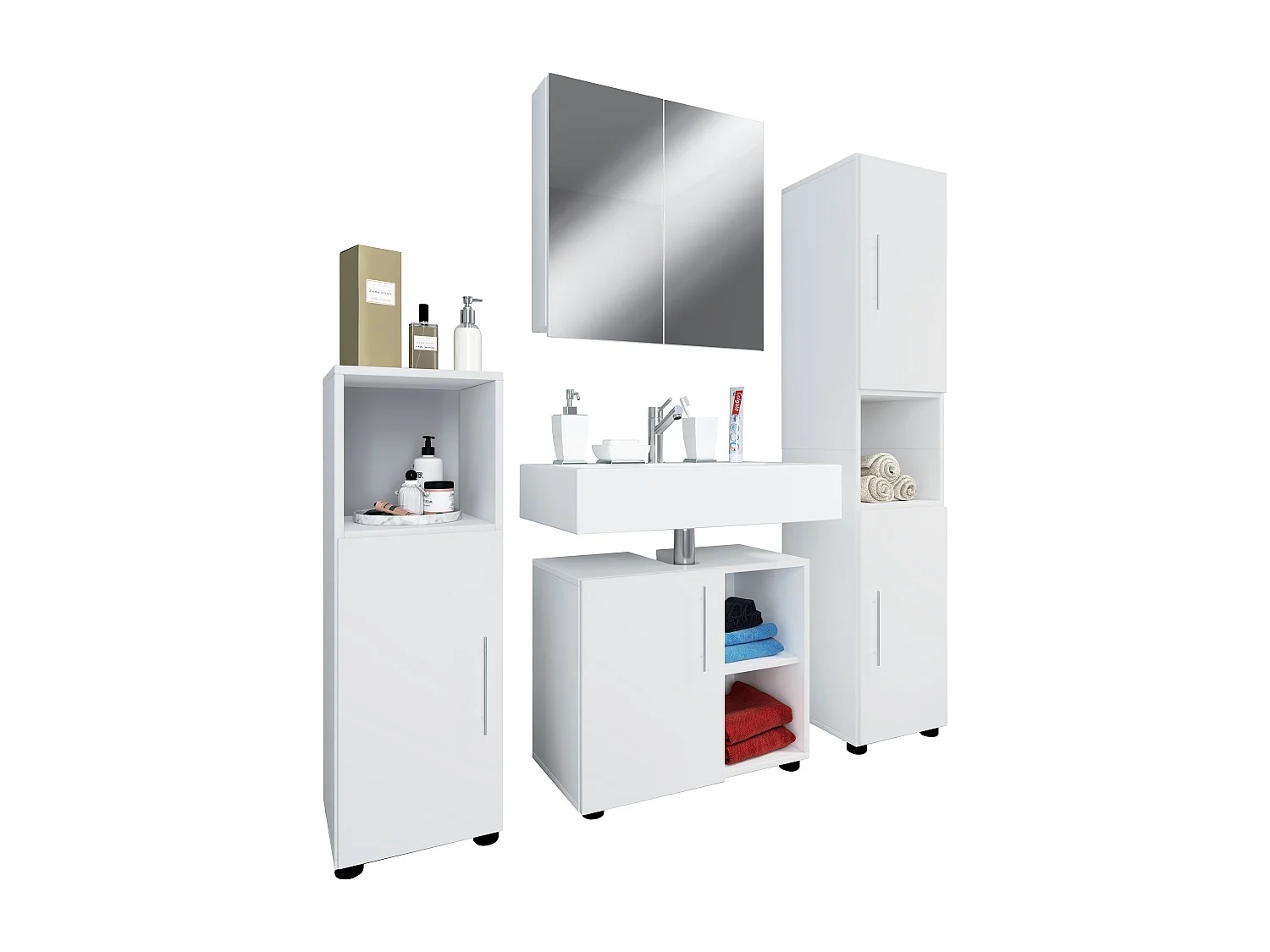 Bathroom furniture sets Flandu White 0