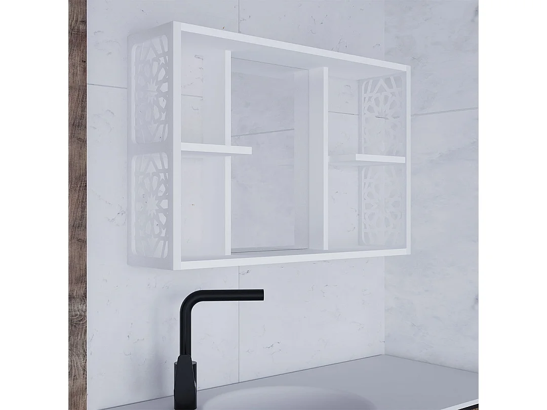 Armoire de toilette en bois Miroir Bamela 46x82