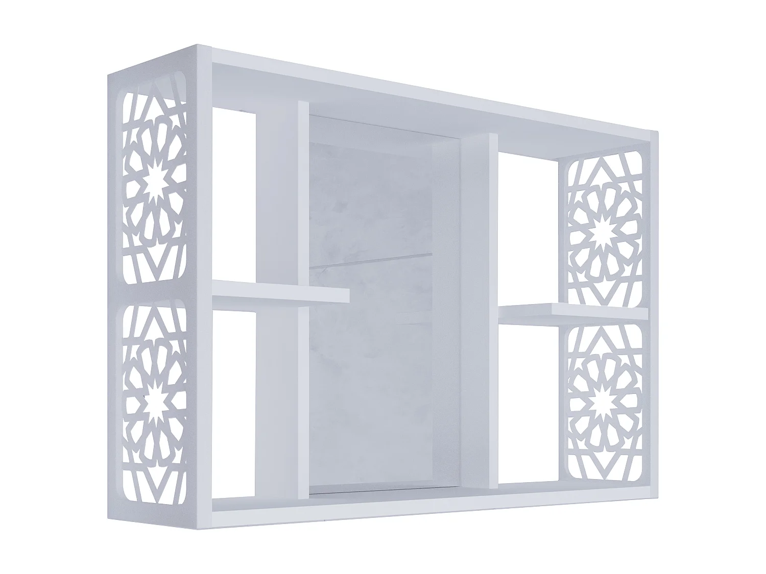 Armoire de toilette en bois Miroir Bamela 46x82